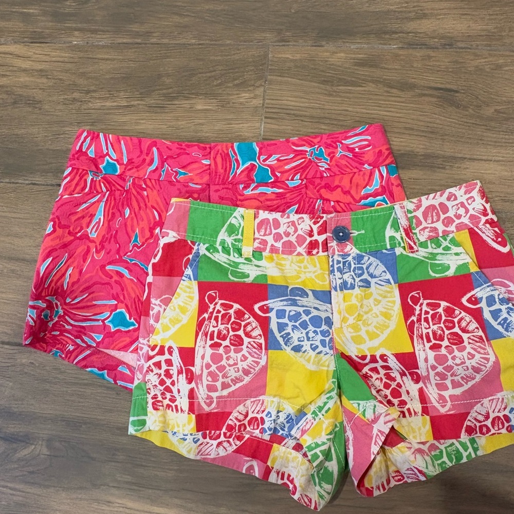 Lilly Pulitzer High Waist Red and Pink Shorts